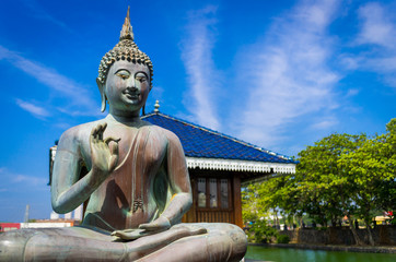 Blessing Buddha in Gangarama Buddhist