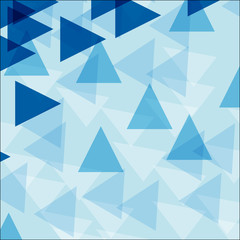 Fototapeta premium Background template with blue triangle shapes