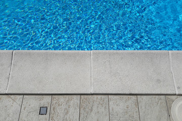 Detail of a beautiful swimming pool edge