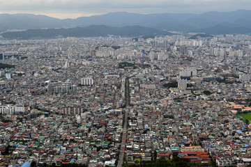 The view of Daegu City from Apsan Park Mountain. Pic was taken in August 2017