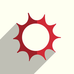 Sun flat icons with of shadow. Vector illustration