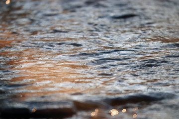 Texture of water with small waves