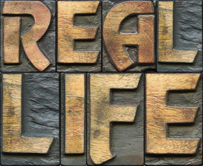 real life wooden letterpress