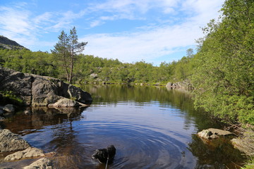 Beautiful Norway scenery near Pulpit Rock (Preikestolen)