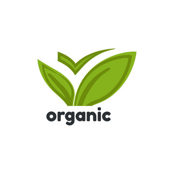 Organic product logo template.