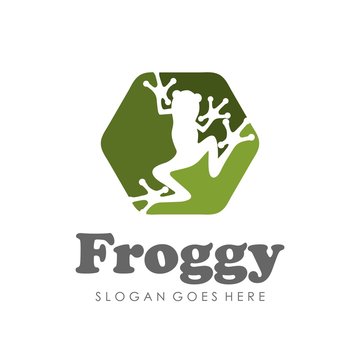 Frog logo design template