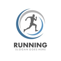 Obraz premium Running and marathon logo design template