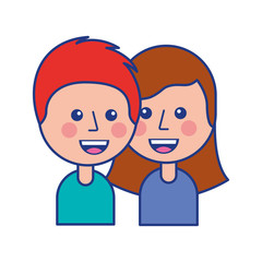 boy and girl happy young people community