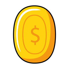 pixelated coin game icon