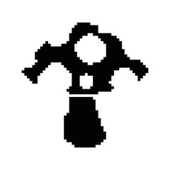 Fototapeta premium pixelated game mushroom icon