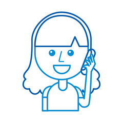 happy girl talking on the phone