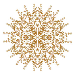 Decorative floral ornament in East style. Mandala.