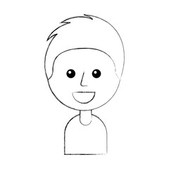 Obraz premium portrait of happy young boy smiling cartoon