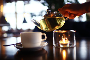 Serving tea ceremony