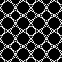 Fototapeta premium Black and white geometric ornament. Seamless pattern