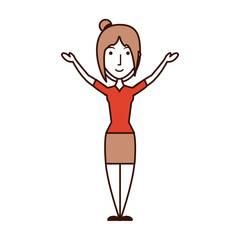 cartoon businesswoman icon