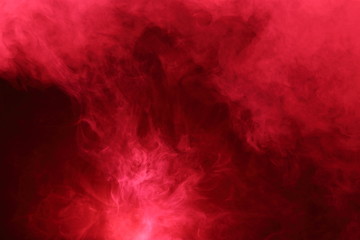 Red Abstract Smoke Clouds, All Movement Blurred, intention out of focus