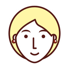 cartoon woman icon