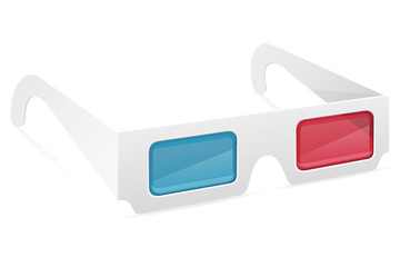 Naklejka premium 3d paper glasses stock vector illustration