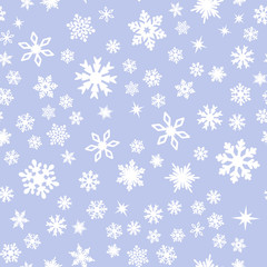 Fototapeta na wymiar pattern with white snowflakes