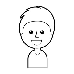 Obraz premium portrait of happy young boy smiling cartoon