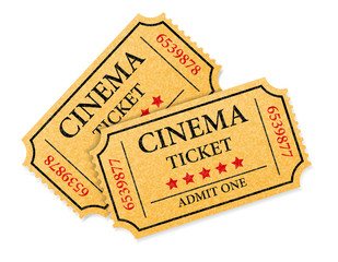 Fototapeta premium cinema ticket stock vector illustration