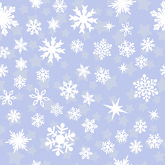 pattern with white snowflakes