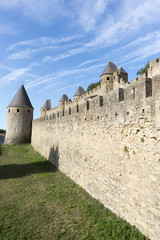 Fototapeta na wymiar The pretty village of Carcassonne in France