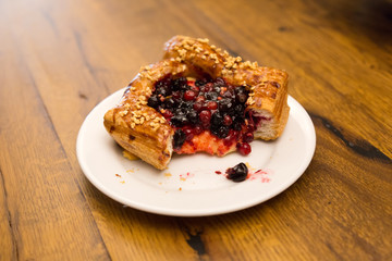 Luscious cake with fresh berries