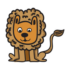 lion cartoon icon