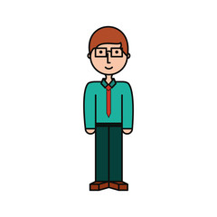 cartoon businessman icon