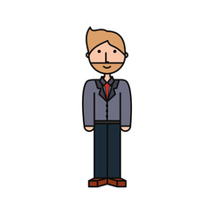 cartoon businessman icon