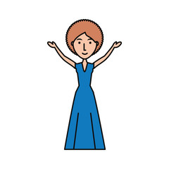 cartoon woman icon