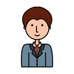 cartoon businessman icon