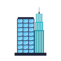 buildings city landscape business center view with location navigation concept vector illustration