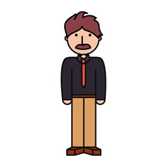 cartoon businessman icon