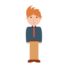 cartoon businessman icon