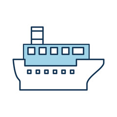 sea transportation logistic maritime shipping cargo ship vector illustration