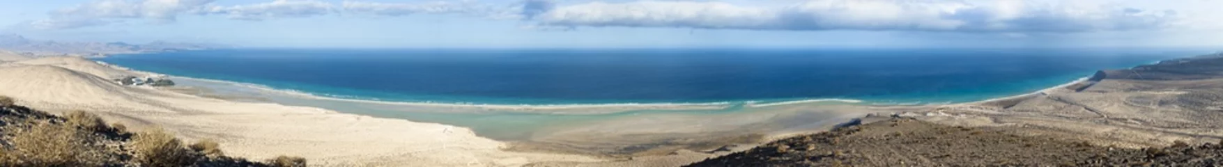 Foto auf Acrylglas Strand Sotavento, Fuerteventura, Kanarische Inseln Playas De Sotavento, Fuerteventura