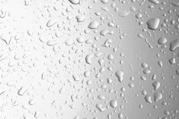 abstract water drops on white background