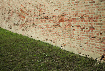 Brick and grass background  (Pesaro, Italy)
