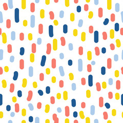 Abstract handmade line seamless pattern background. Childish handcrafted wallpaper
