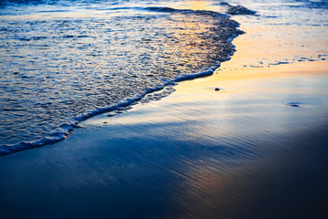 Waves on the beach in the tropics