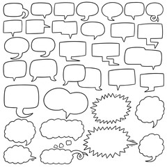 vector set of speech bubbles