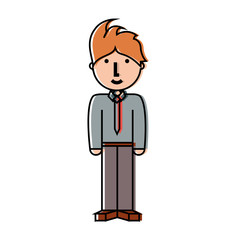 cartoon businessman icon