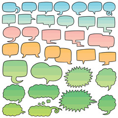 vector set of speech bubbles
