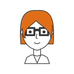 cartoon woman icon