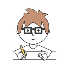 cartoon man icon