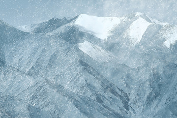 high mountain pass in Tibet mountain landscape