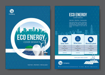 Eco energy brochure design. Vector illustration